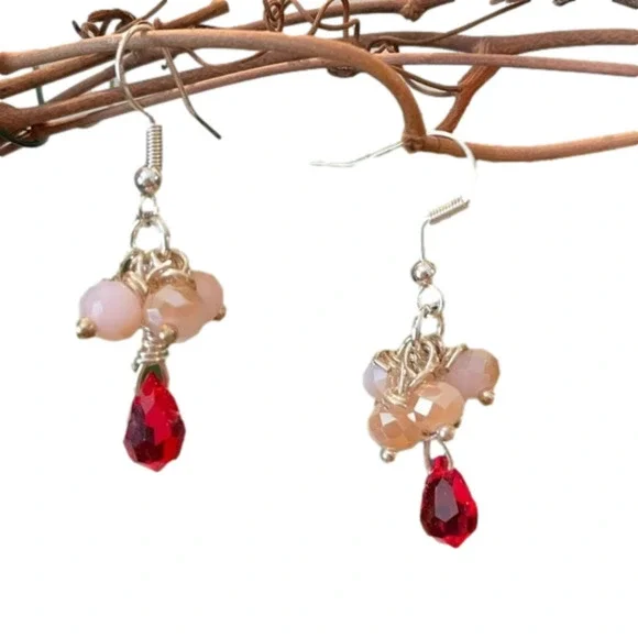 𝅺SWAROVSKI Sterling Silver Earrings Swarovski Briolettes Handcrafted